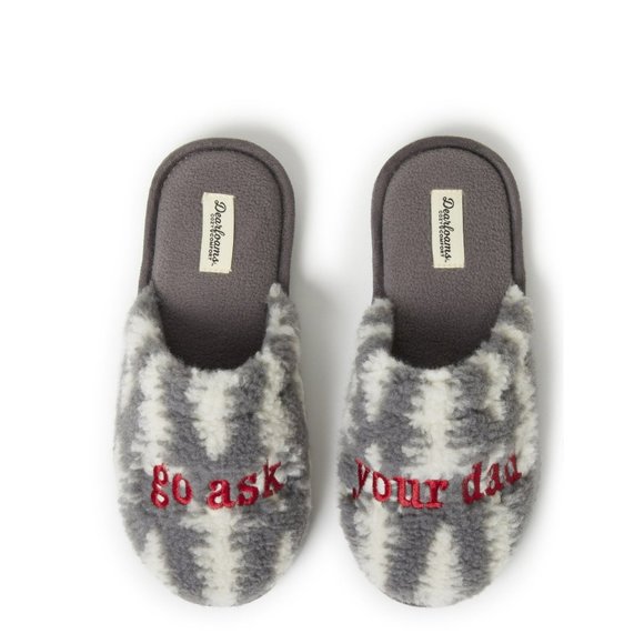 Dearfoams Cozy Comfort Women's Ask Dad Slippers/Outdoor Outsoles Offer Extra Sup - Picture 1 of 14